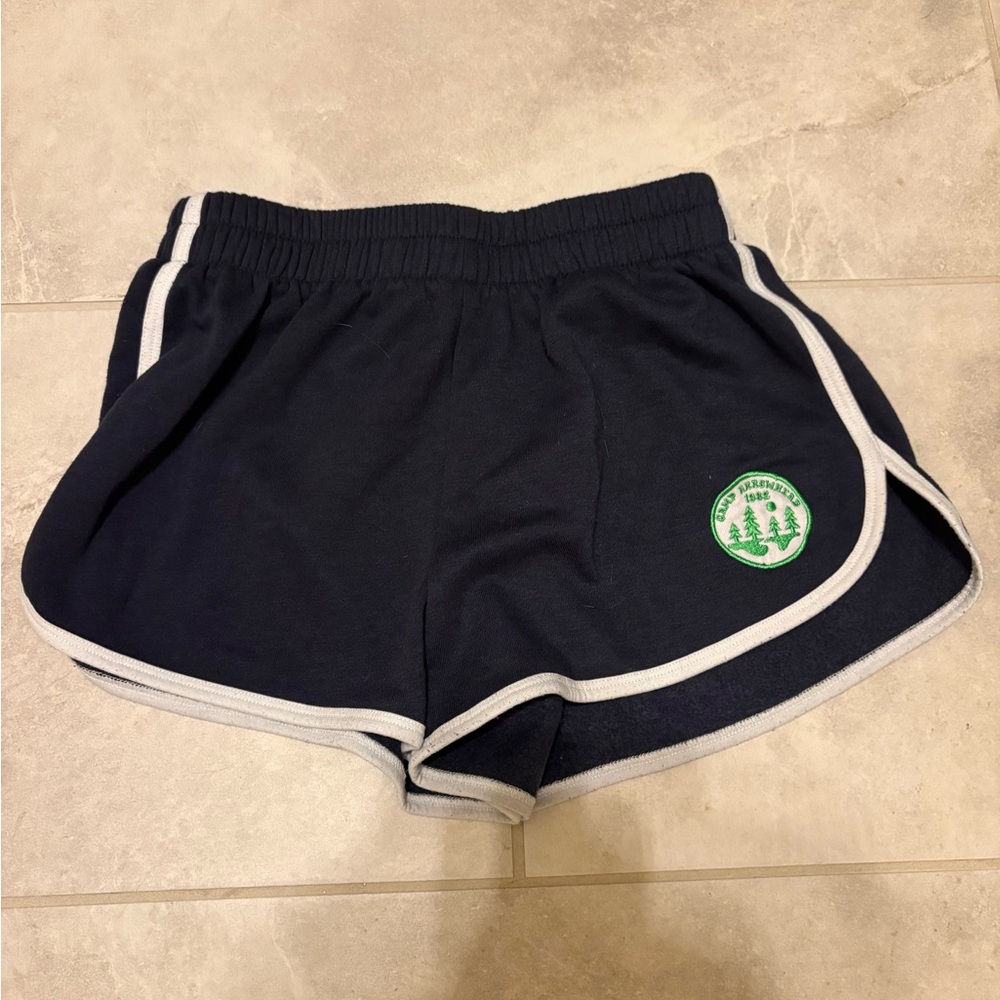 Brandy Melville Dark Blue Athletic Shorts with Light Gray Trim